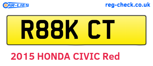R88KCT are the vehicle registration plates.
