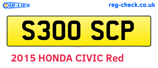 S300SCP are the vehicle registration plates.