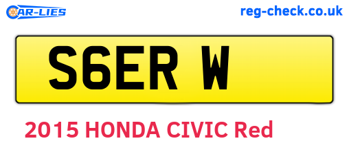 S6ERW are the vehicle registration plates.