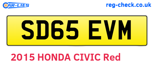 SD65EVM are the vehicle registration plates.