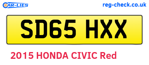SD65HXX are the vehicle registration plates.