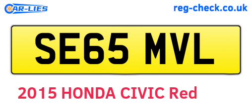 SE65MVL are the vehicle registration plates.