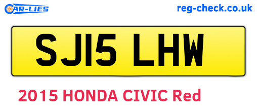 SJ15LHW are the vehicle registration plates.