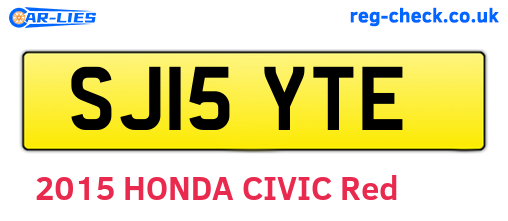 SJ15YTE are the vehicle registration plates.