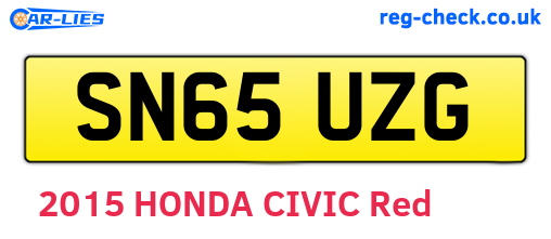 SN65UZG are the vehicle registration plates.