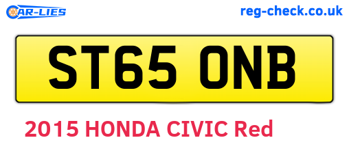 ST65ONB are the vehicle registration plates.