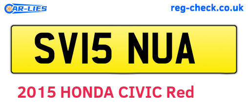 SV15NUA are the vehicle registration plates.