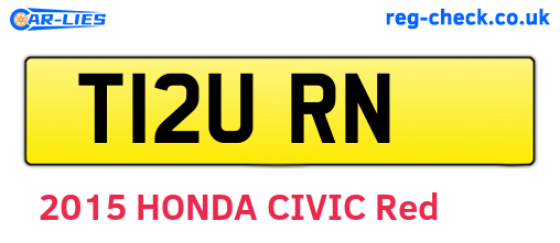 T12URN are the vehicle registration plates.