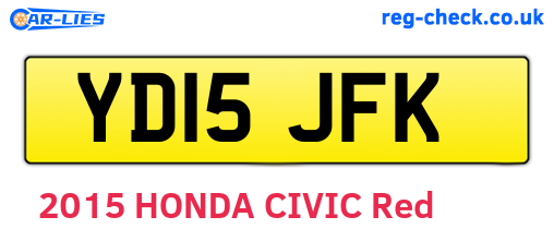 YD15JFK are the vehicle registration plates.