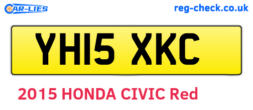 YH15XKC are the vehicle registration plates.