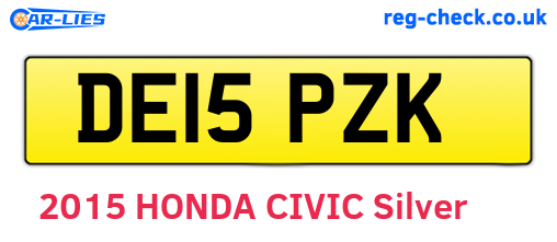 DE15PZK are the vehicle registration plates.