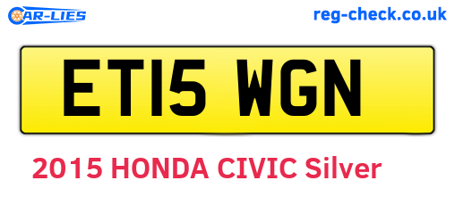ET15WGN are the vehicle registration plates.