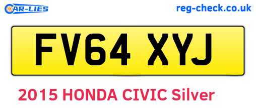 FV64XYJ are the vehicle registration plates.