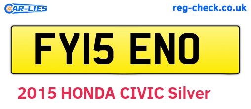 FY15ENO are the vehicle registration plates.