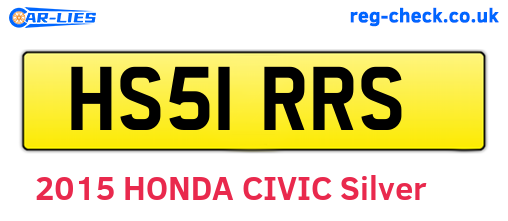 HS51RRS are the vehicle registration plates.