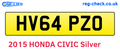HV64PZO are the vehicle registration plates.