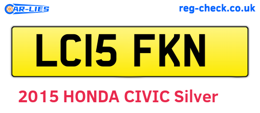 LC15FKN are the vehicle registration plates.