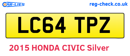 LC64TPZ are the vehicle registration plates.
