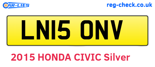LN15ONV are the vehicle registration plates.