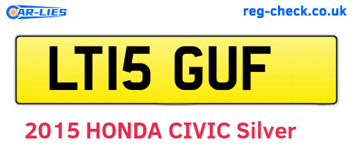 LT15GUF are the vehicle registration plates.