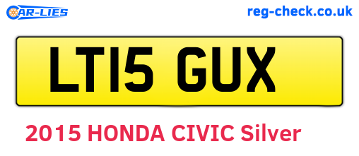 LT15GUX are the vehicle registration plates.