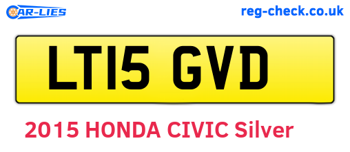 LT15GVD are the vehicle registration plates.