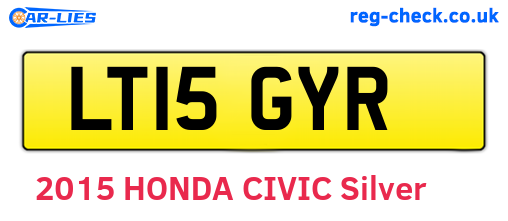 LT15GYR are the vehicle registration plates.