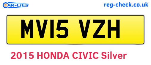 MV15VZH are the vehicle registration plates.