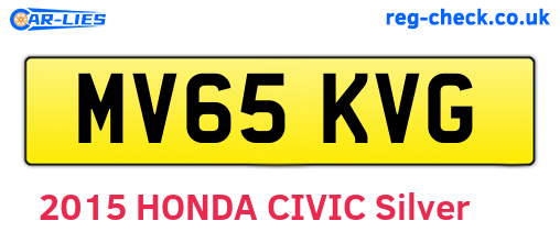MV65KVG are the vehicle registration plates.