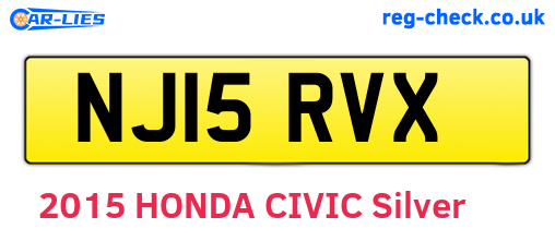 NJ15RVX are the vehicle registration plates.