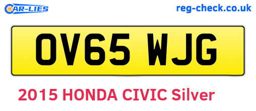 OV65WJG are the vehicle registration plates.
