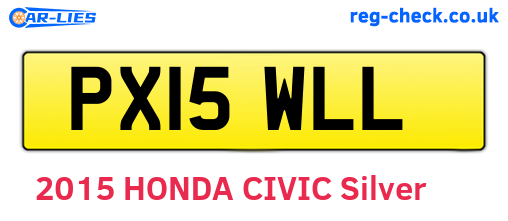 PX15WLL are the vehicle registration plates.