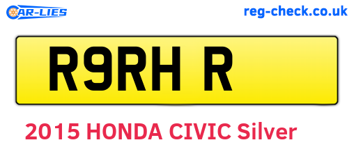 R9RHR are the vehicle registration plates.