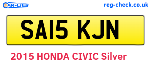 SA15KJN are the vehicle registration plates.