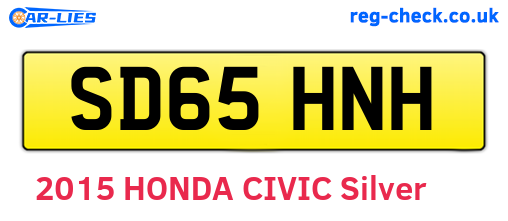 SD65HNH are the vehicle registration plates.