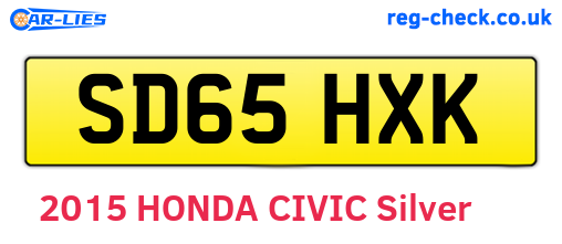SD65HXK are the vehicle registration plates.