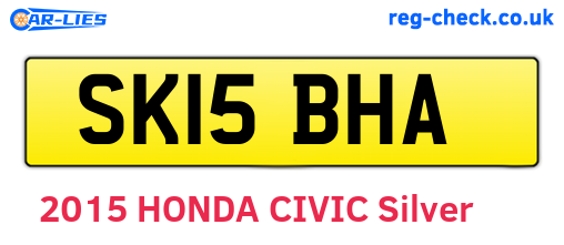 SK15BHA are the vehicle registration plates.