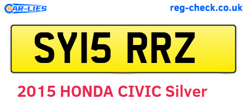 SY15RRZ are the vehicle registration plates.