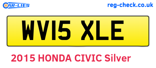 WV15XLE are the vehicle registration plates.