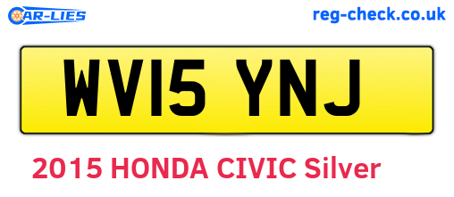 WV15YNJ are the vehicle registration plates.