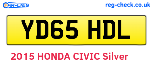 YD65HDL are the vehicle registration plates.