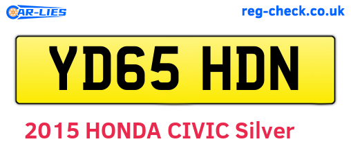 YD65HDN are the vehicle registration plates.
