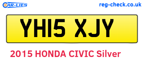 YH15XJY are the vehicle registration plates.