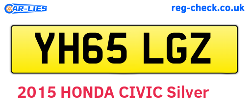 YH65LGZ are the vehicle registration plates.