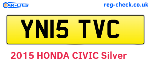 YN15TVC are the vehicle registration plates.