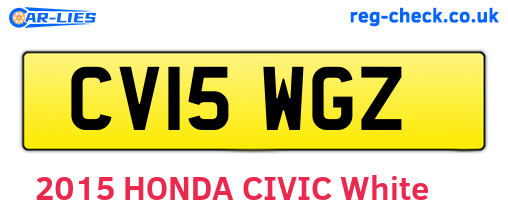 CV15WGZ are the vehicle registration plates.