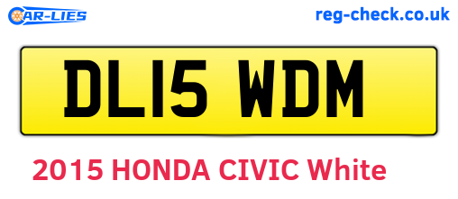 DL15WDM are the vehicle registration plates.