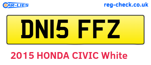 DN15FFZ are the vehicle registration plates.