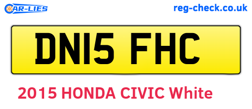 DN15FHC are the vehicle registration plates.