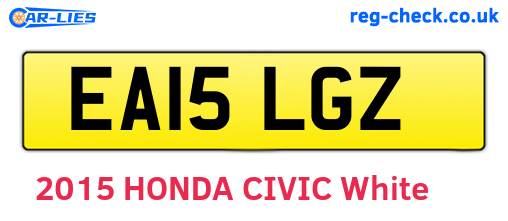 EA15LGZ are the vehicle registration plates.